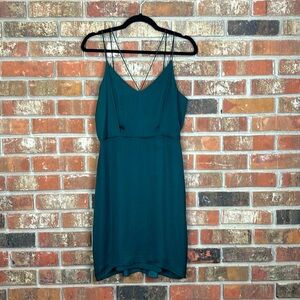 My Girls Green Strappy Mini Dress Womens Small